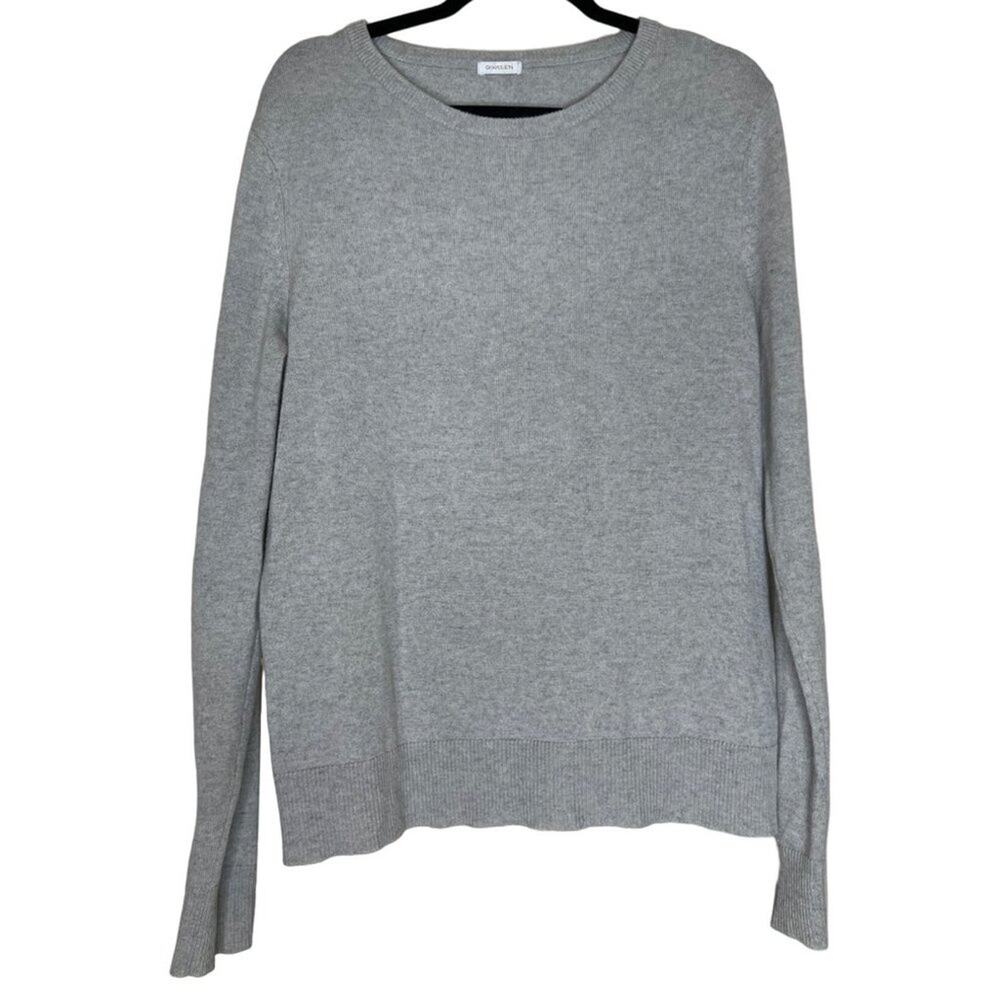OSKLEN Woman Medium Grey Pullover Sweater Long Sleeve preppy soft Cashmere cozy
